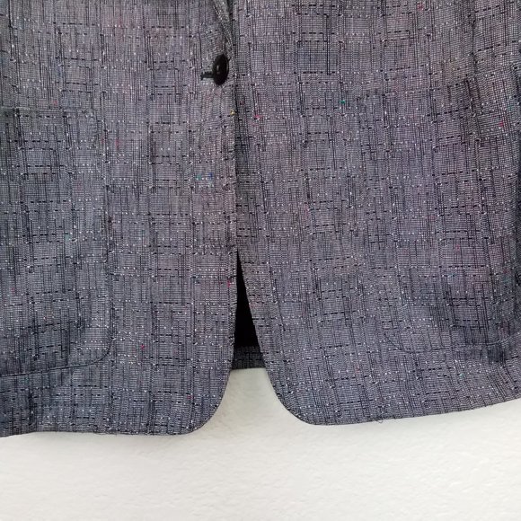 SPETTRO Men's Grey Woven Textured Buttoned Blazer - Picture 5 of 14